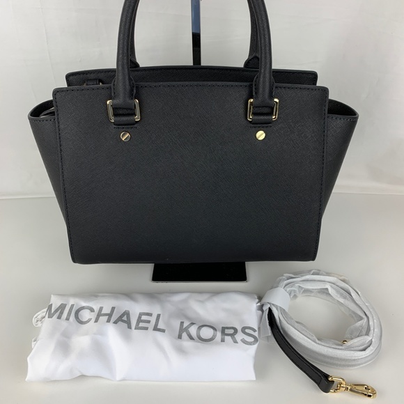 New Michael Kors Selma Medium Leather Satchel - Picture 7 of 7